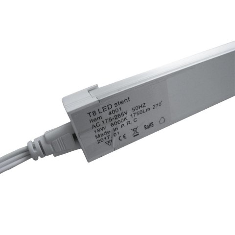 Belka świetlówkowa lampa stent LED 120cm 18W 6500K 2100lm kąt świecenia 270° Belka świetlówkowa lampa stent LED 120cm 18W 6500K 2100lm kąt świecenia 270°