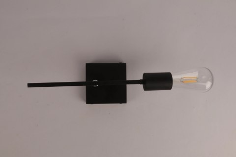 Kinkiet Ścienny LED E27 Czarny Loft Metalowy z USB Bezprzewodowy Kinkiet Ścienny LED E27 Czarny Loft Metalowy z USB Bezprzewodowy