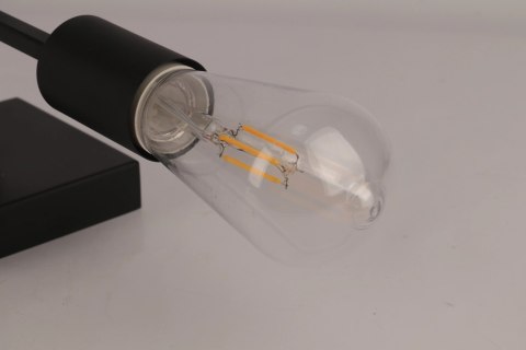 Kinkiet Ścienny LED E27 Czarny Loft Metalowy z USB Bezprzewodowy Kinkiet Ścienny LED E27 Czarny Loft Metalowy z USB Bezprzewodowy