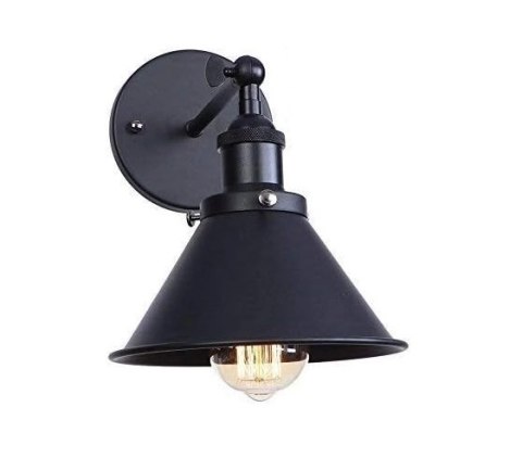 Kinkiet ścienny lampa na E27 czarna Retro metalowa Kinkiet ścienny lampa na E27 czarna Retro metalowa