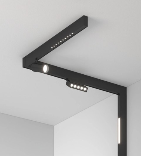 Lampa magnetyczna LED 12W 4000K szynowa liniowa czarna 48V