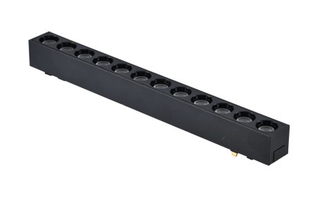 Lampa magnetyczna LED 12W 6000K szynowa liniowa czarna 48V Lampa magnetyczna LED 12W 6000K szynowa liniowa czarna 48V