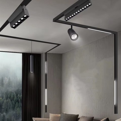 Lampa magnetyczna LED 6W 4000K szynowa liniowa czarna Lampa magnetyczna LED 6W 4000K szynowa liniowa czarna