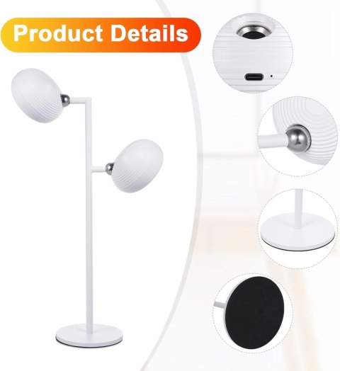 Lampka LED biurkowa kinkiet magnetyczna bezprzewodowa 3w1 biała 10W USB Lampka LED biurkowa kinkiet magnetyczna bezprzewodowa 3w1 biała 10W USB