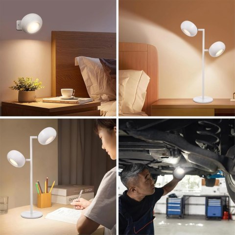 Lampka LED biurkowa kinkiet magnetyczna bezprzewodowa 3w1 biała 10W USB Lampka LED biurkowa kinkiet magnetyczna bezprzewodowa 3w1 biała 10W USB