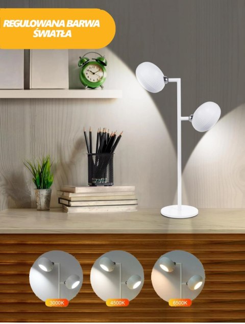 Lampka LED biurkowa kinkiet magnetyczna bezprzewodowa 3w1 biała 10W USB Lampka LED biurkowa kinkiet magnetyczna bezprzewodowa 3w1 biała 10W USB