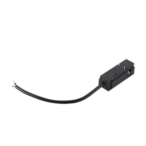 Łącznik końcówka zasilająca jednostronna z przewodem do szyn oświetleniowych magnetycznych 48V czarna