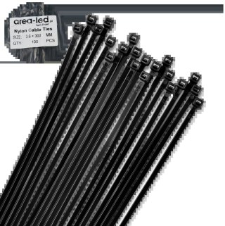 Trytytki opaski zasiskowe kablowe zipy czarne 100 szt 3,6x300