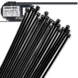 Trytytki opaski zasiskowe kablowe zipy czarne 100 szt 4,8x250