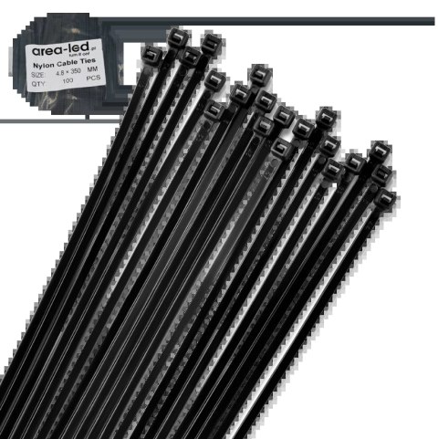 Trytytki opaski zasiskowe kablowe zipy czarne 100 szt 4,8x350 Trytytki opaski zasiskowe kablowe zipy czarne 100 szt 4,8x350