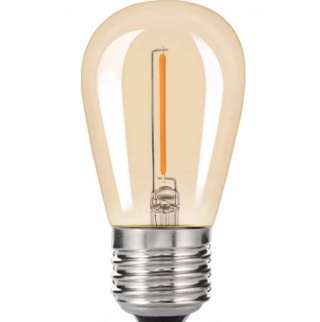 Zestaw girlanda ogrodowa żarówkowa 15m 15pkt + 15szt żarówka vintage retro Edison Filament LED 1W ST45 E27 2300K