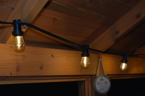 Zestaw girlanda ogrodowa żarówkowa 20m 20pkt+20szt żarówka Edison Filament LED 1W ST45 E27 2800K