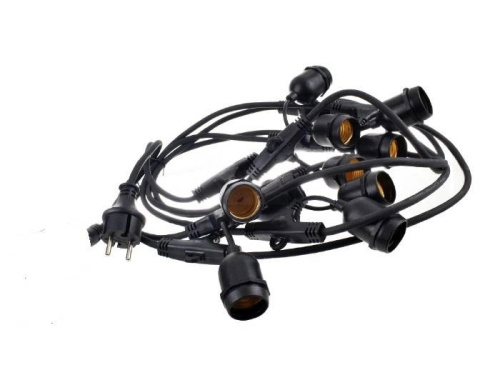 Zestaw girlanda ogrodowa żarówkowa 5m 5pkt + 5szt żarówka Edison LED 1W C350 E27 2700K Zestaw girlanda ogrodowa żarówkowa 5m 5pkt + 5szt żarówka Edison LED 1W C350 E27 2700K