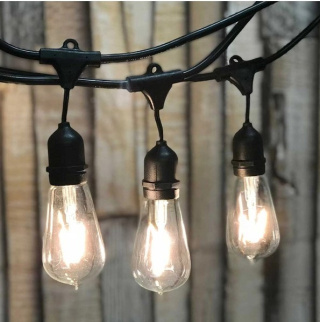 Girlanda LED żarówkowa 10 m z żarówkami retro 10 szt 4W ST64 E27 4000K - zestaw