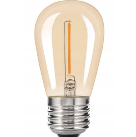Girlanda ogrodowa żarówkowa 10m 10pkt + 10szt żarówka Edison LED 1W ST45 E27 2300K