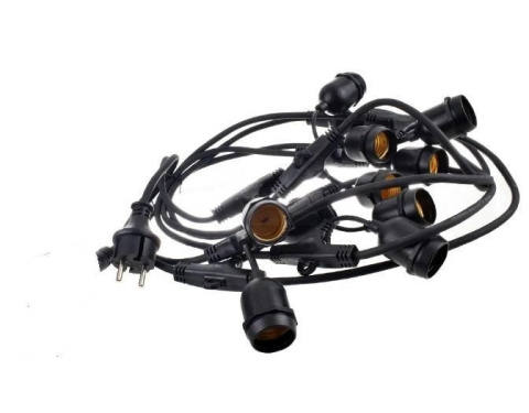 Girlanda ogrodowa żarówkowa 10m 10pkt + 10szt żarówka Edison LED 1W ST45 E27 2300K