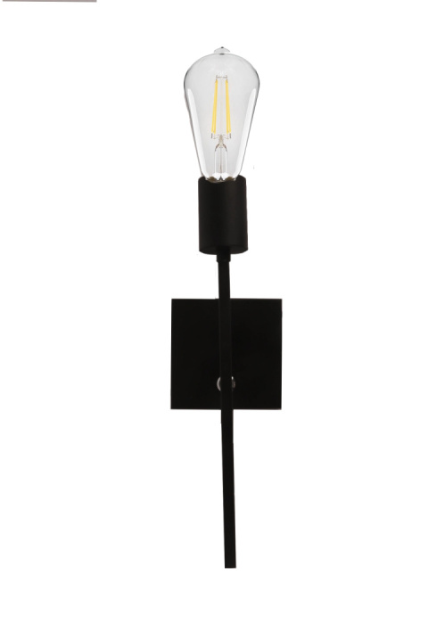 Kinkiet Ścienny LED E27 Czarny Loft Metalowy z USB Bezprzewodowy Kinkiet Ścienny LED E27 Czarny Loft Metalowy z USB Bezprzewodowy