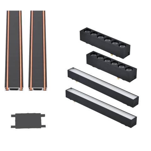 Oświetlenie szynowe magnetyczne 2x SZYNA 1m + 2x6W lampa + 2x20W lampa liniowa + złączka neutralne światło Oświetlenie szynowe magnetyczne 2x SZYNA 1m + 2x6W lampa + 2x20W lampa liniowa + złączka neutralne światło
