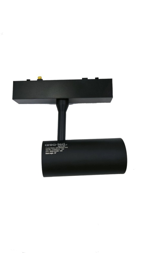 Reflektor Spot Szynowy Magnetyczny LED 10W 4000K 48V Czarny - Nowoczesne Oświetlenie