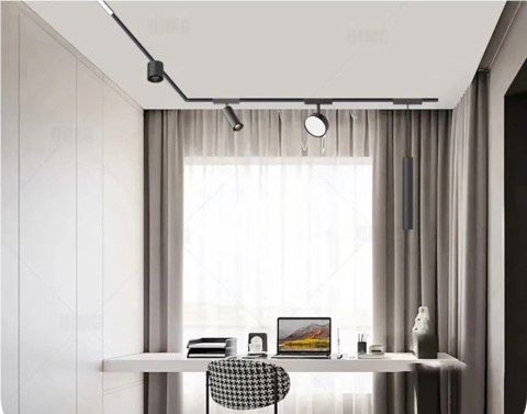 Reflektor Spot Szynowy Magnetyczny LED 18W 6000K 48V Czarny - Nowoczesne Oświetlenie