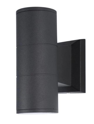 Lampa elewacyjna natynkowa punktowa kinkiet czarna 2x3W 1200lm IP65 Kąt świecenia: 45 °