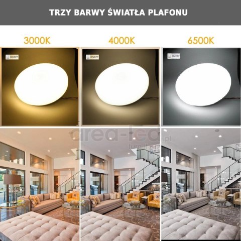 Plafon LED natynkowy 21W 2625lm ze zmienną barwą światła Plafon LED natynkowy 21W 2625lm ze zmienną barwą światła