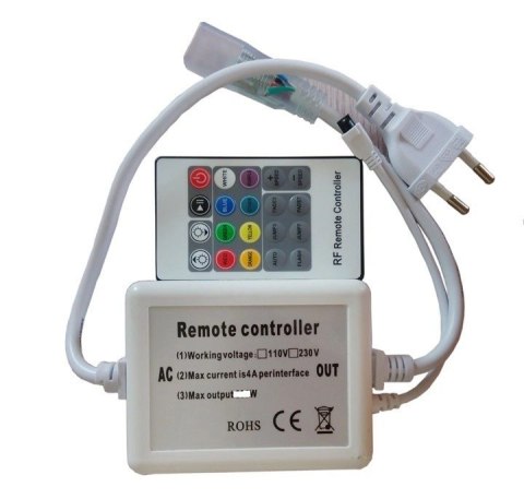 Sterownik zasilacz do węża stabilizator napięcia 1000W 1 strona RGB 230V Sterownik zasilacz do węża stabilizator napięcia 1000W 1 strona RGB 230V