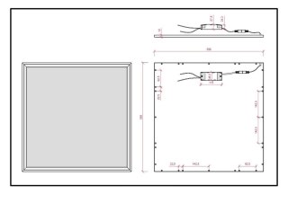 Panel podtynkowy LED 40W 6000K 4000lm kąt świecenia 180° bez zasilacza