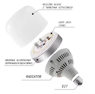 Żarówka LED Lampa PAR30 E27 50W biała 4000K biała neutralna