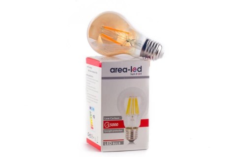 Żarówka vintage retro Edison Filament LED 4W A60 E27 2300K amber barwa ciepła Żarówka vintage retro Edison Filament LED 4W A60 E27 2300K amber barwa ciepła