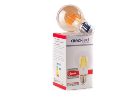 Żarówka vintage retro Edison Filament LED 8W A60 E27 2300K amber barwa ciepła Żarówka vintage retro Edison Filament LED 8W A60 E27 2300K amber barwa ciepła