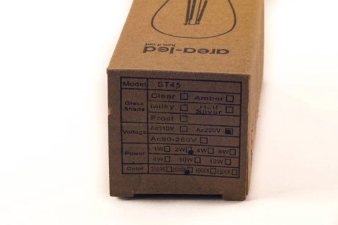 Żarówka vintage retro Edison Filament LED 2W ST45 E27 6000K barwa zimna Żarówka vintage retro Edison Filament LED 2W ST45 E27 6000K barwa zimna