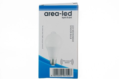 Żarówka LED bulb E27 z czujnikiem ruchu 9W 900lm 6500K biała zimna Żarówka LED bulb E27 z czujnikiem ruchu 9W 900lm 6500K biała zimna